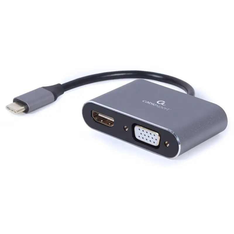 Adaptor video Gembird A-USB3C-HDMIVGA-01 USB-C HDMI VGA