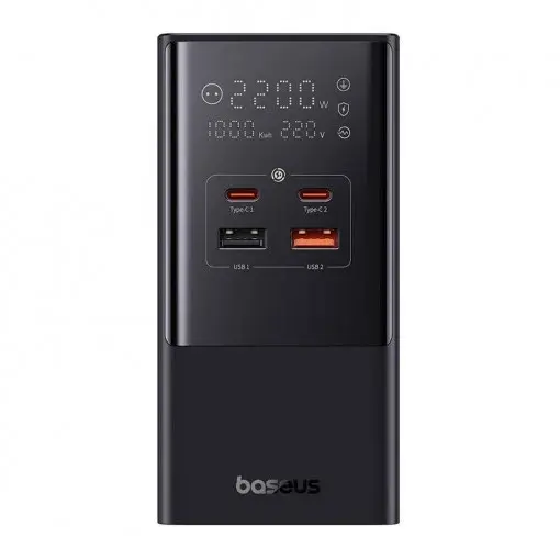Încărcător Baseus PowerCombo 100W negru cu prelungitor 1,5 m