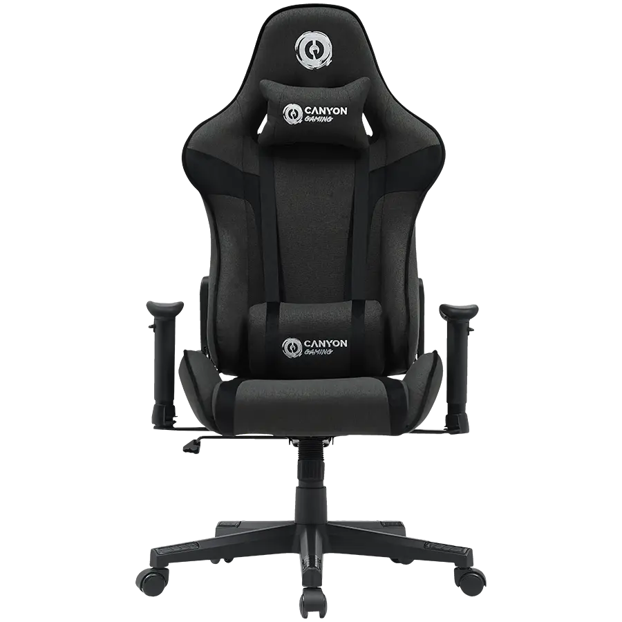 Scaun gaming Canyon Crest, model CNS-FCH01, gri, teherbira 150kg, cu suport pentru spate si cap