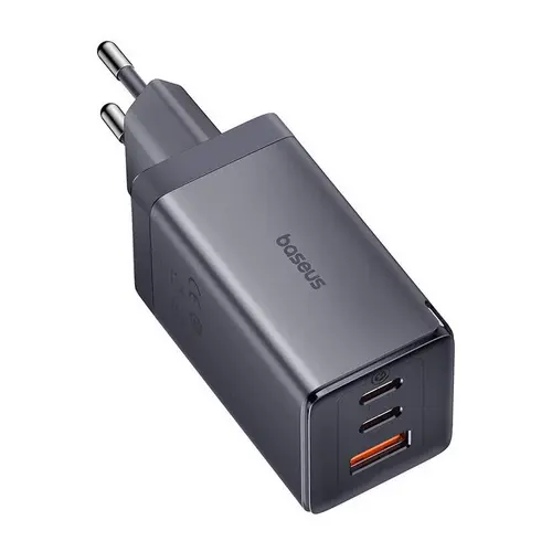 Încărcător rețea Baseus GaN5 65W gri 2x USB-C 1x USB