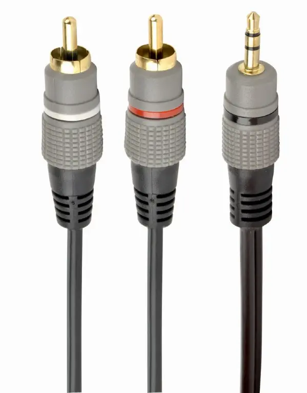 Cablu audio Gembird stereo 3 5 mm jack la 2 x RCA 2 5m CCA-352-2.5M