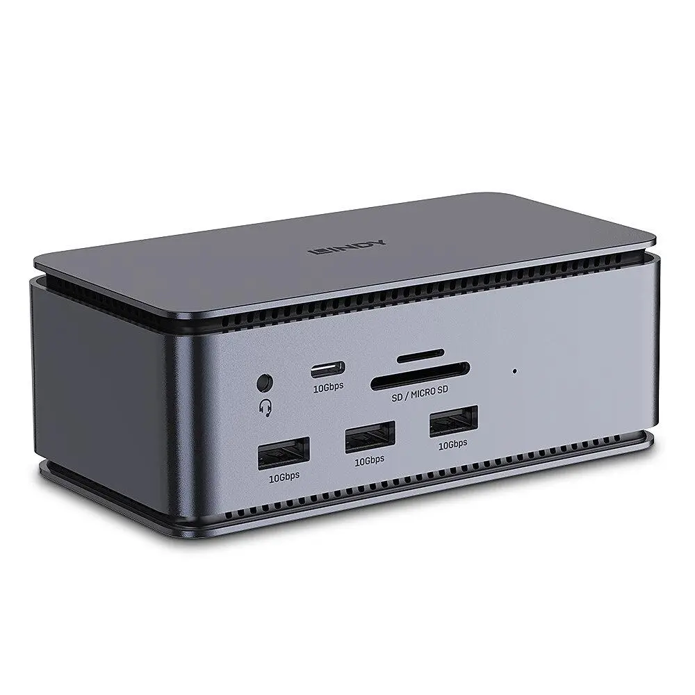 Stație andocare Lindy LY-43372 USB4 DST-Pro HDMI DisplayPort