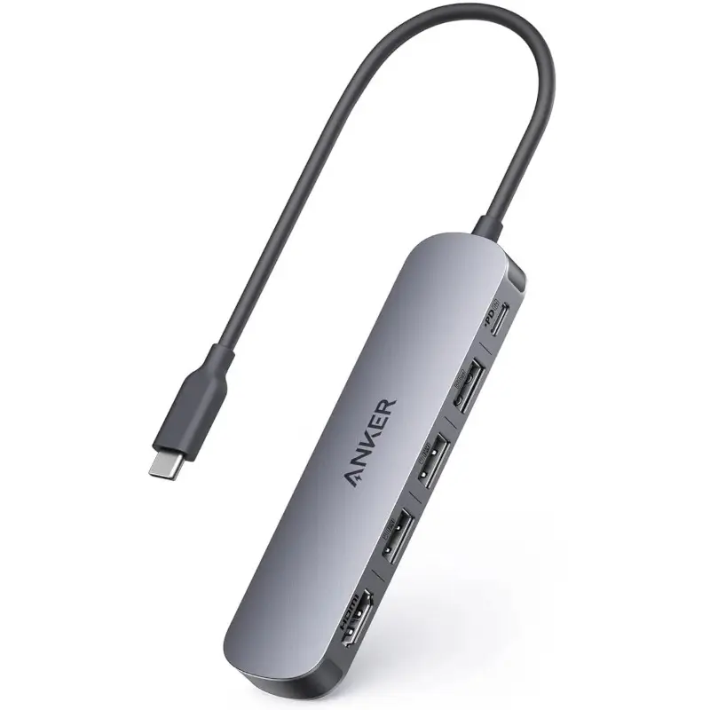 Hub Anker USB-C 5-in-1 HDMI 4K PD 90W gri