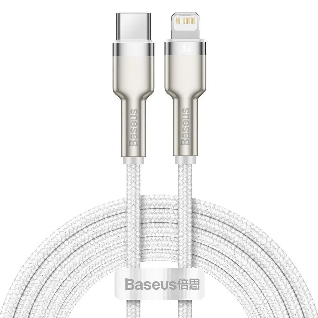Cablu Baseus USB-C Lightning 20W 2m alb