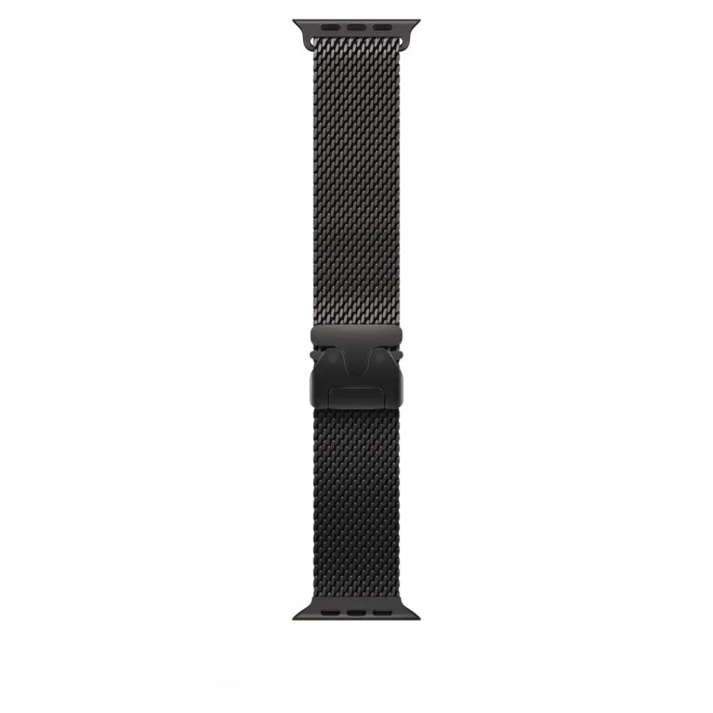 Curea Apple Watch 49mm Milanese Loop Black Titanium Small