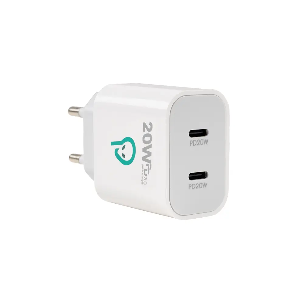 Încărcător rețea Spacer SPAR-TYPECQ-02 20W 2× USB-C PD