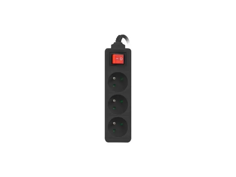 Prelungitor Lanberg PS1-03E-0300-BK 3 prize 3 m negru