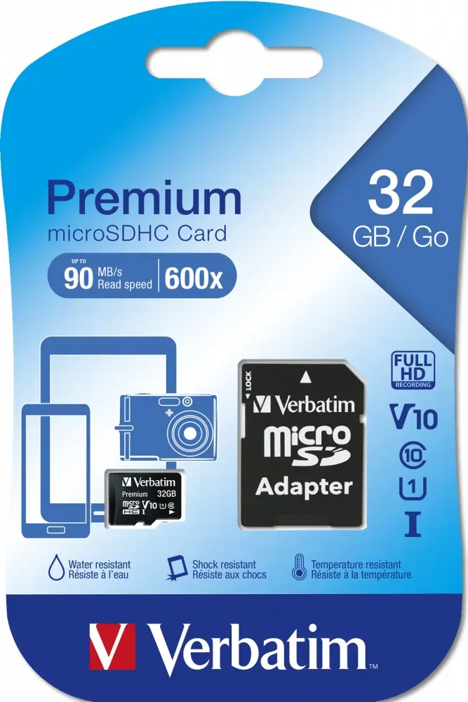Card memorie Verbatim Premium MicroSDHC 32GB Class 10 44083