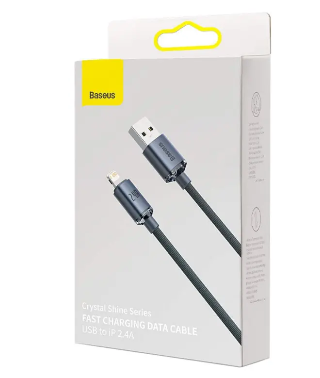 Cablu Baseus Crystal Shine USB Lightning 2m 2,4A