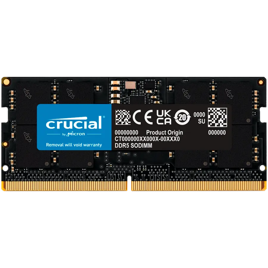 CRUCIAL 16GB DDR5-4800 SODIMM CL40 (16GBit) „CT16G48C40S5”,