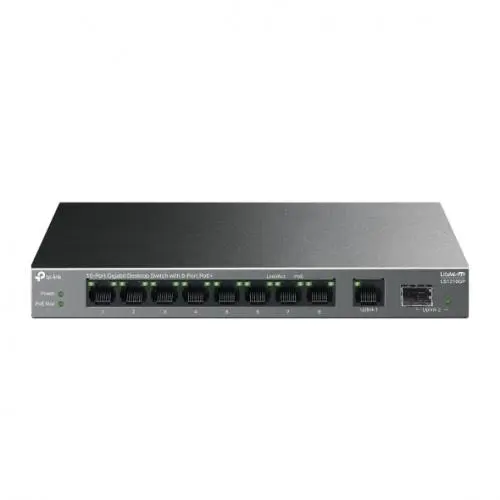 Switch PoE TP-Link LS1210GP 10 porturi Gigabit 61W SFP