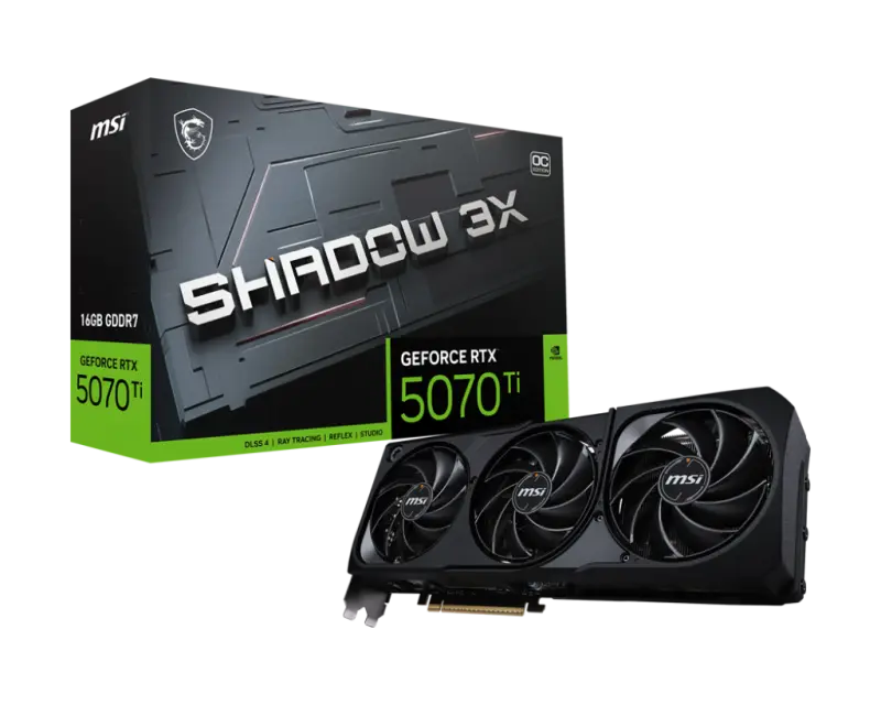 Placă video MSI RTX 5070 Ti 16G SHADOW 3X OC GDDR7