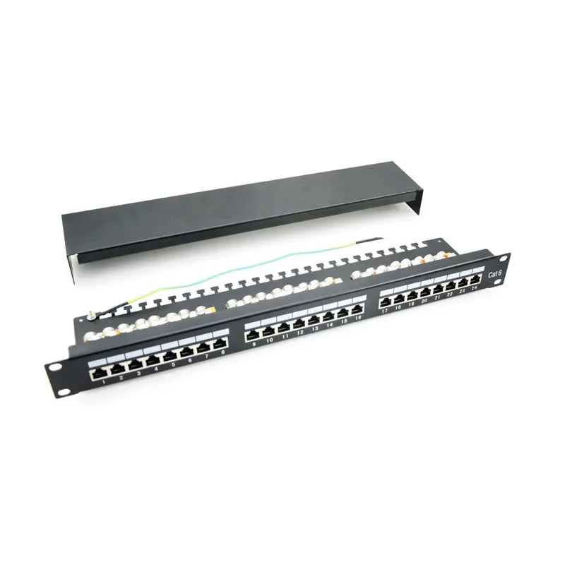 Patch panel Emtex PBPP17 24 porturi FTP Cat6 1U
