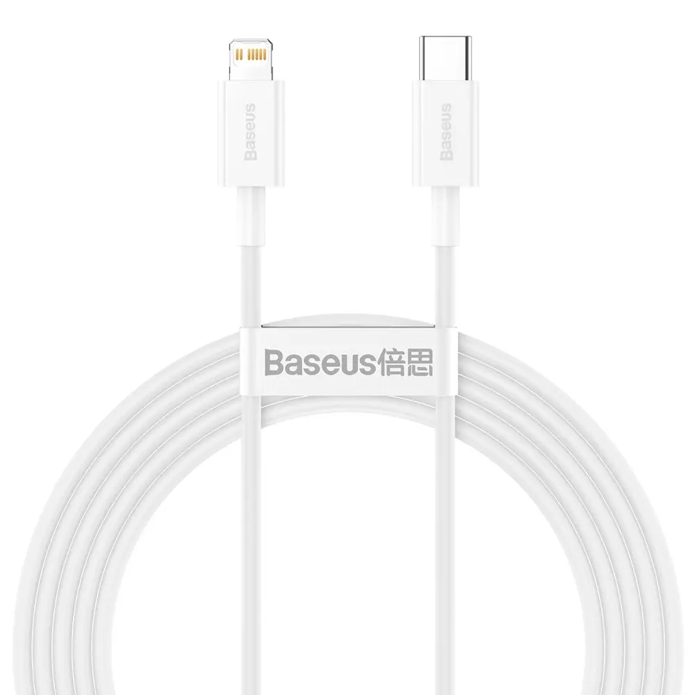 Cablu Baseus CATLYS-C02 USB-C Lightning PD 2m alb