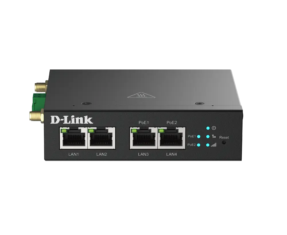 MODEM D-LINK M2M 4G, 2 x 10/100 RJ45, 2 x 10/100 RJ45 PoE, 1 x SIM, carcasa zinc rezistenta la coroziune „DWM-314-TP” (timbru verde 1.5 lei)