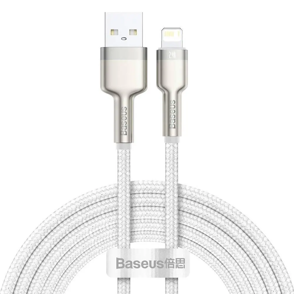 Cablu Baseus CALJK-B02 USB Lightning 2m 2-4A alb