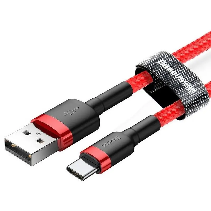 Cablu USB la USB-C Baseus Cafule 1 m roșu 3A CATKLF-B09