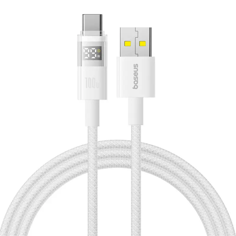 Cablu Baseus USB Type-C 100W 1m Alb