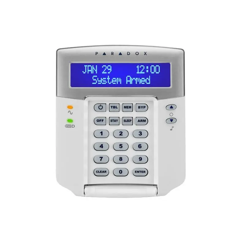 Tastatura Paradox K32LCD+ LCD – 32 zone, pe fir; compatibilitate: