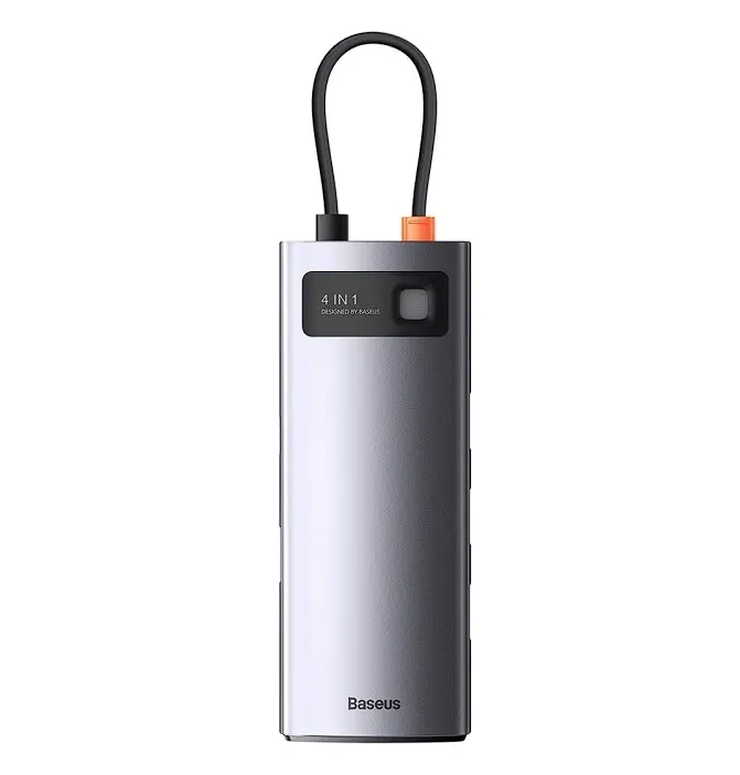Hub USB-C Baseus Metal Gleam WKWG070013 4×USB 3.0 gri