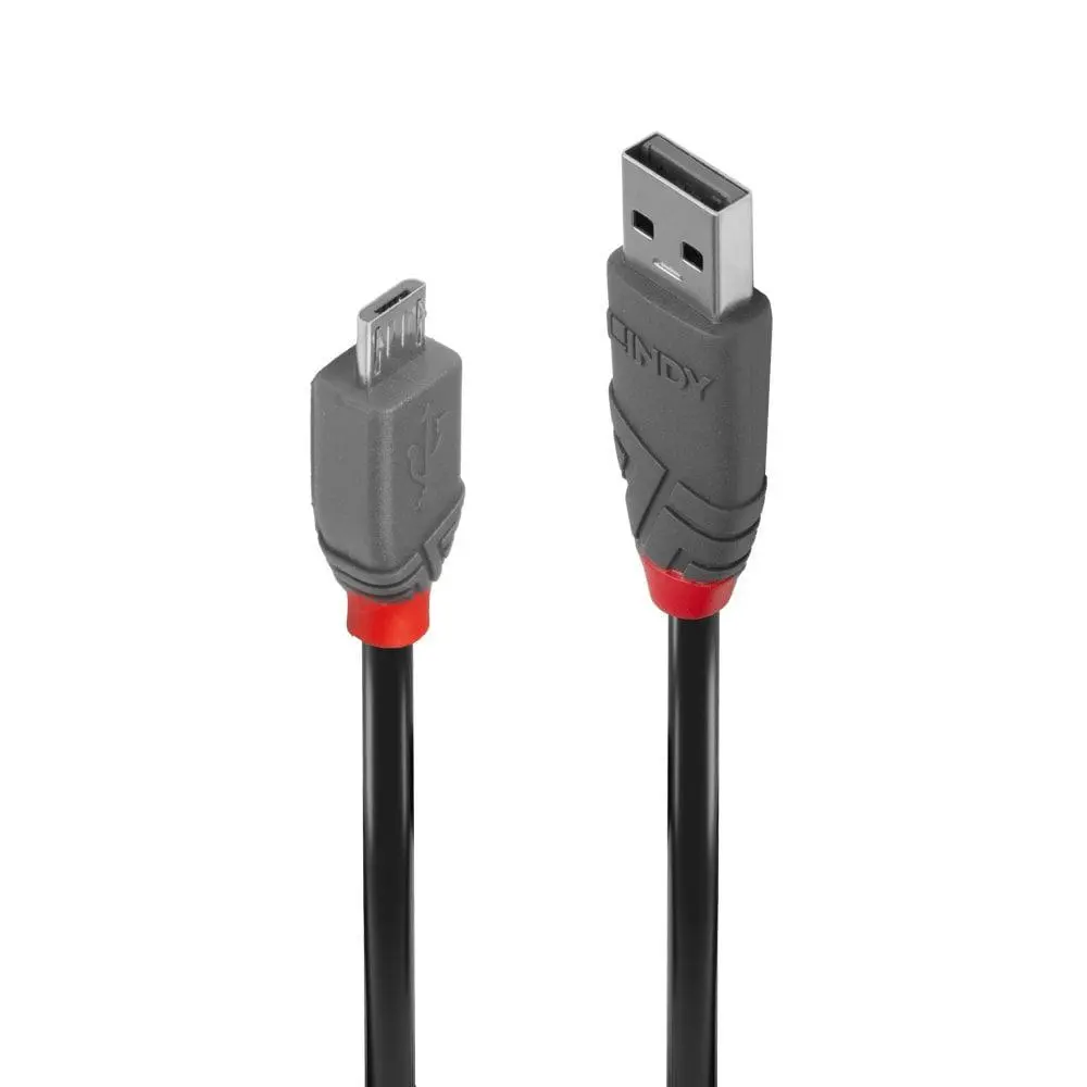 Cablu Lindy LY-36732 USB MicroUSB 1m Anthra Line