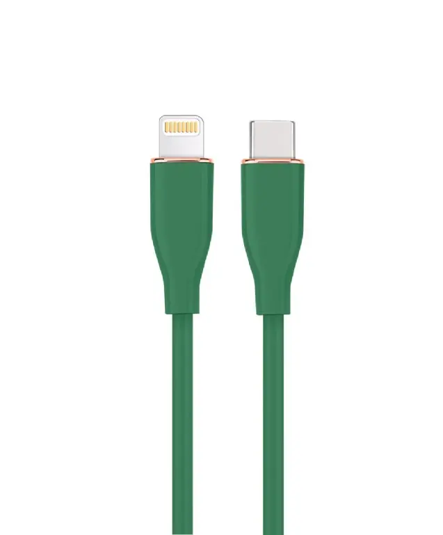 Cablu Gembird USB-C Lightning verde 1,5 m silicon 20W