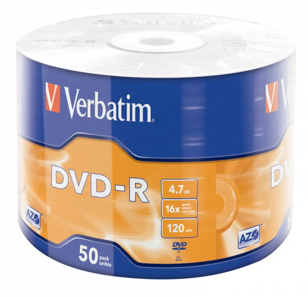 DVD-R Verbatim AZO matt silver 4 7GB 16x 50 buc