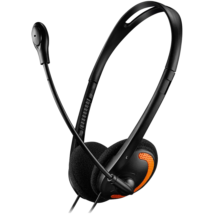 Casti PC Canyon HS-01 PC Mic Flat 1.8m Black Orange