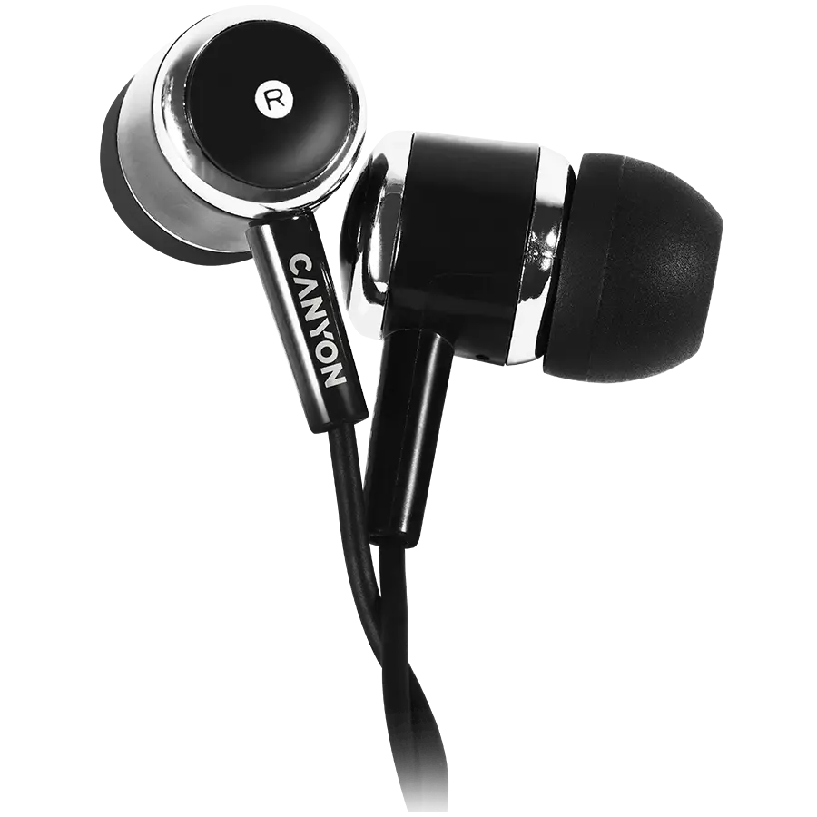 Casti Canyon EPM- 01 cu microfon, Negru