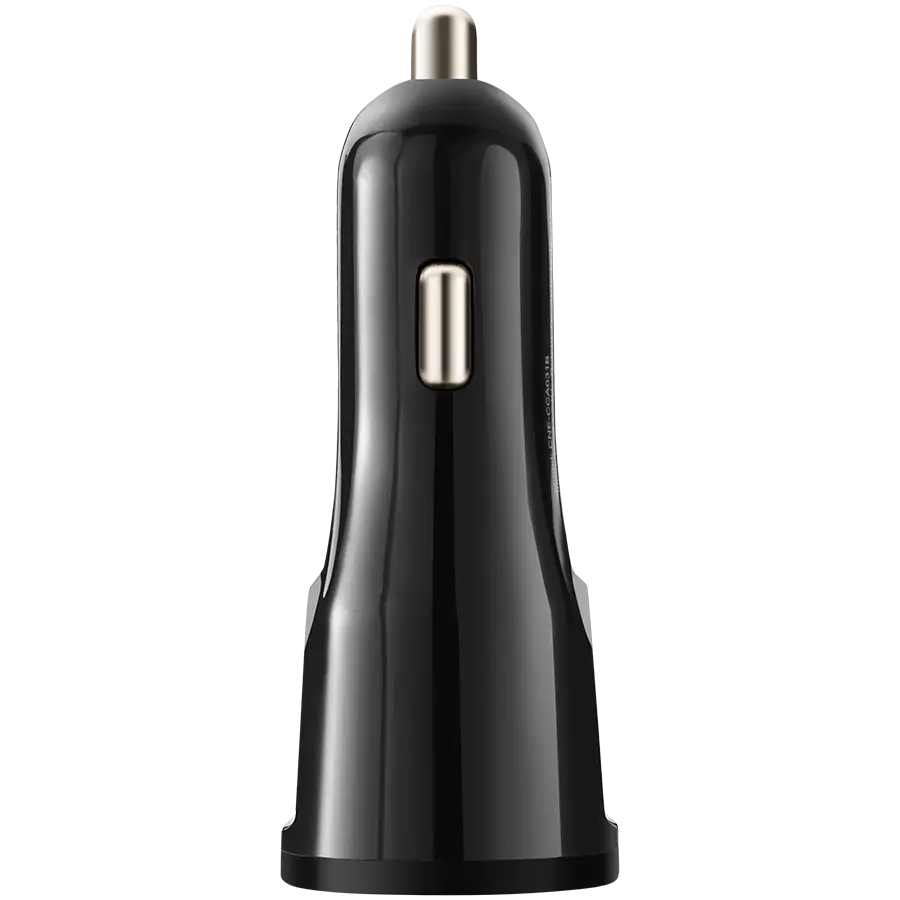 Incarcator auto Canyon C-033, Universal 1xUSB car adapter, plus Lightning connector, Input 12V-24V, Output 5V/2.4A(Max), with Smart IC, black glossy