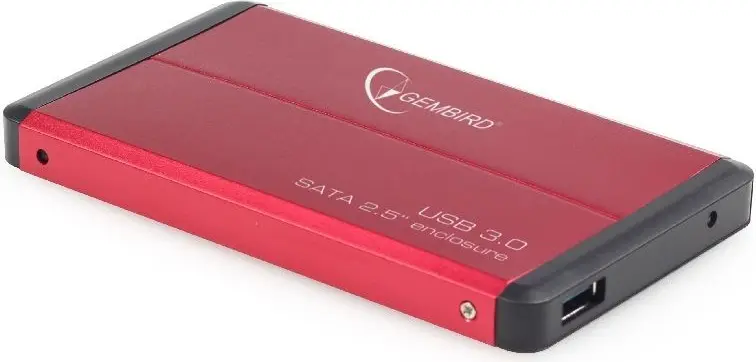 Rack HDD Gembird EE2-U3S-2-R, 2,5 inch SATA, USB 3.0, roșu