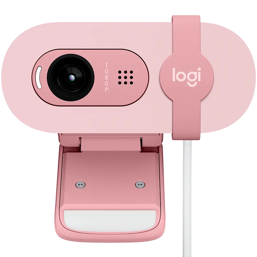Cameră web Logitech Brio 100 Full HD 1080p, Rose