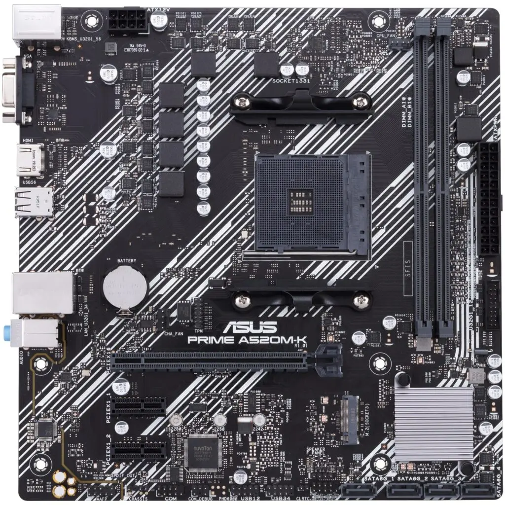 Placă de bază ASUS PRIME A520M-K, Socket AM4, mATX