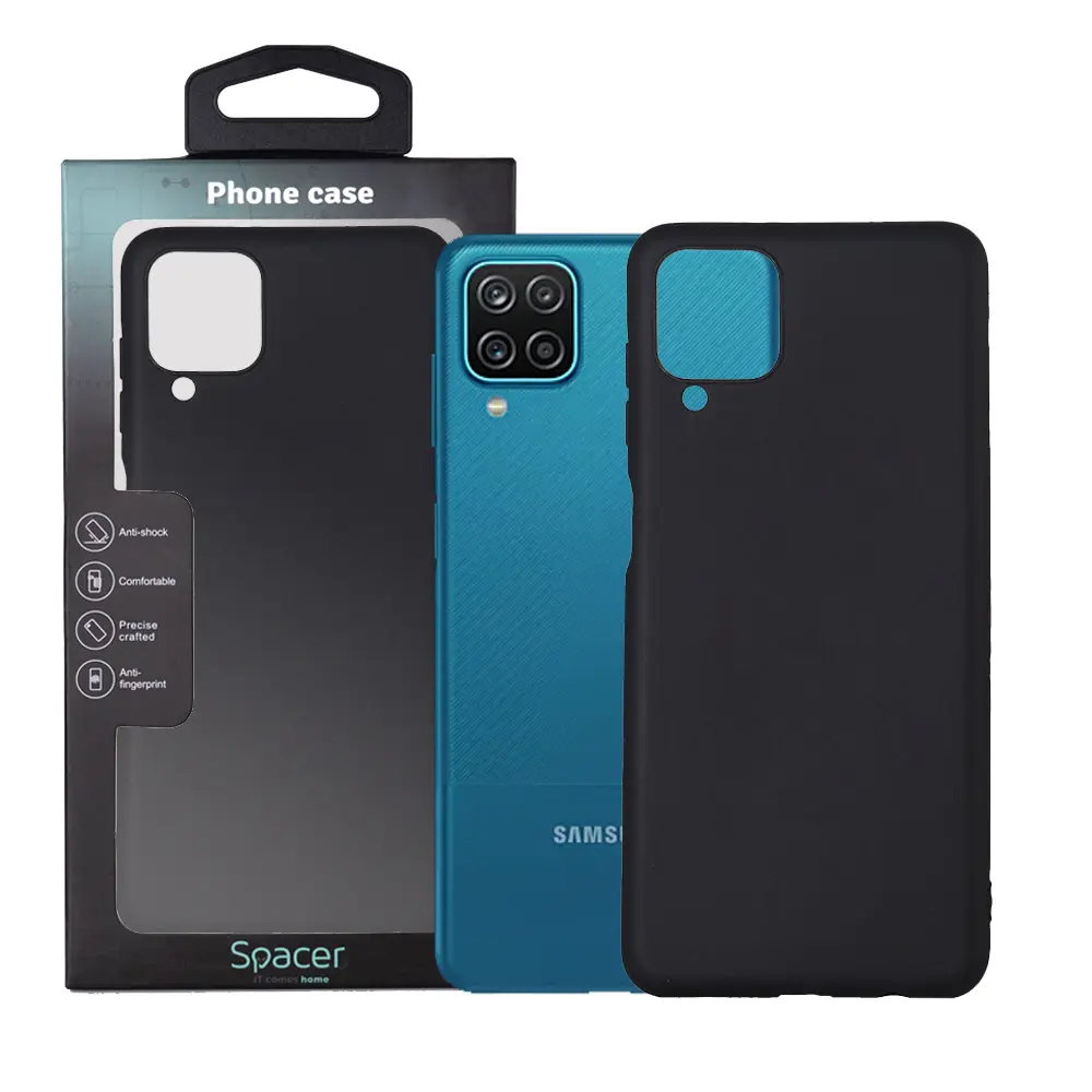 Husă Spacer Samsung Galaxy A12 TPU neagră