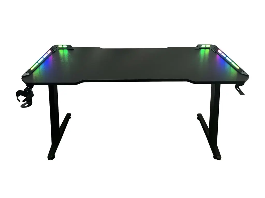 Birou gaming Spacer SPGD-RGB-140-01 140×60 cm RGB negru