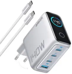 Încărcător rețea Anker 140W Digital Display Argintiu