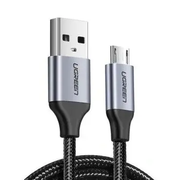 Cablu alimentare si date Ugreen, US290, Fast Charging Data Cable pt. smartphone, USB la Micro-USB, braided, 1m, negru