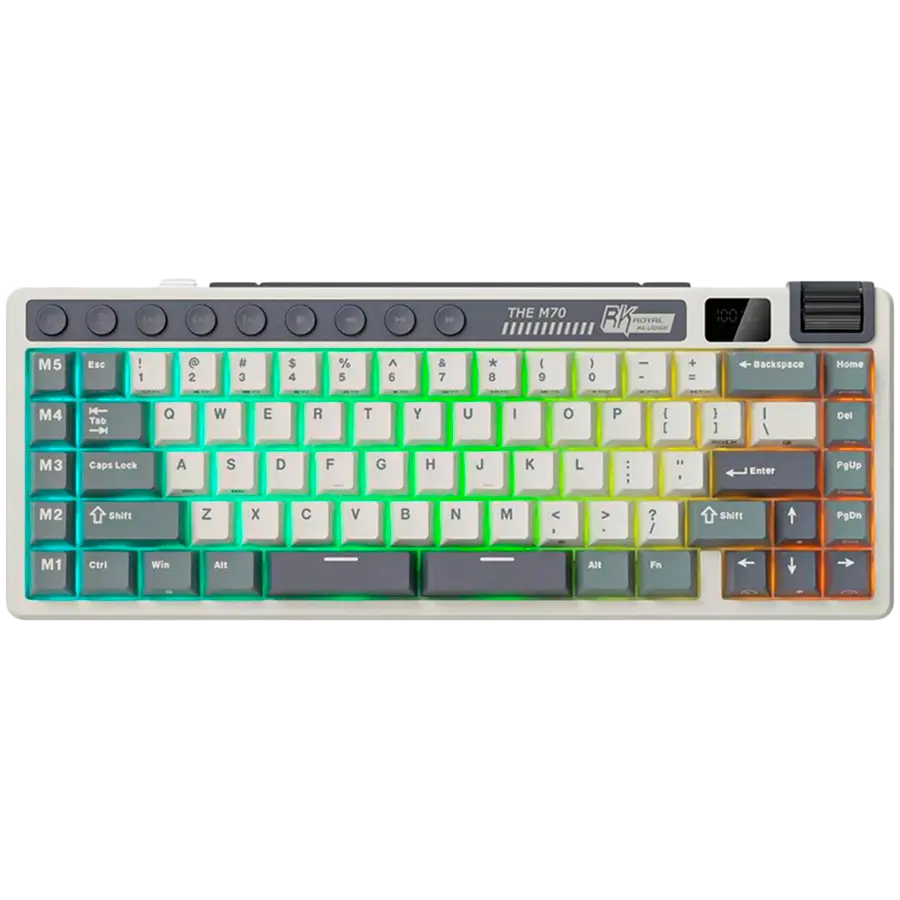 Tastatură gaming Royal Kludge M70 Cream RGB