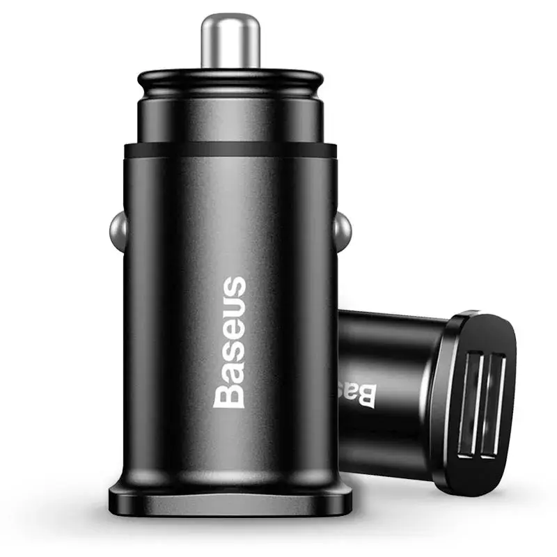 Încărcător auto Baseus CCALL-DS01 30W QC3 negru 2x USB-A