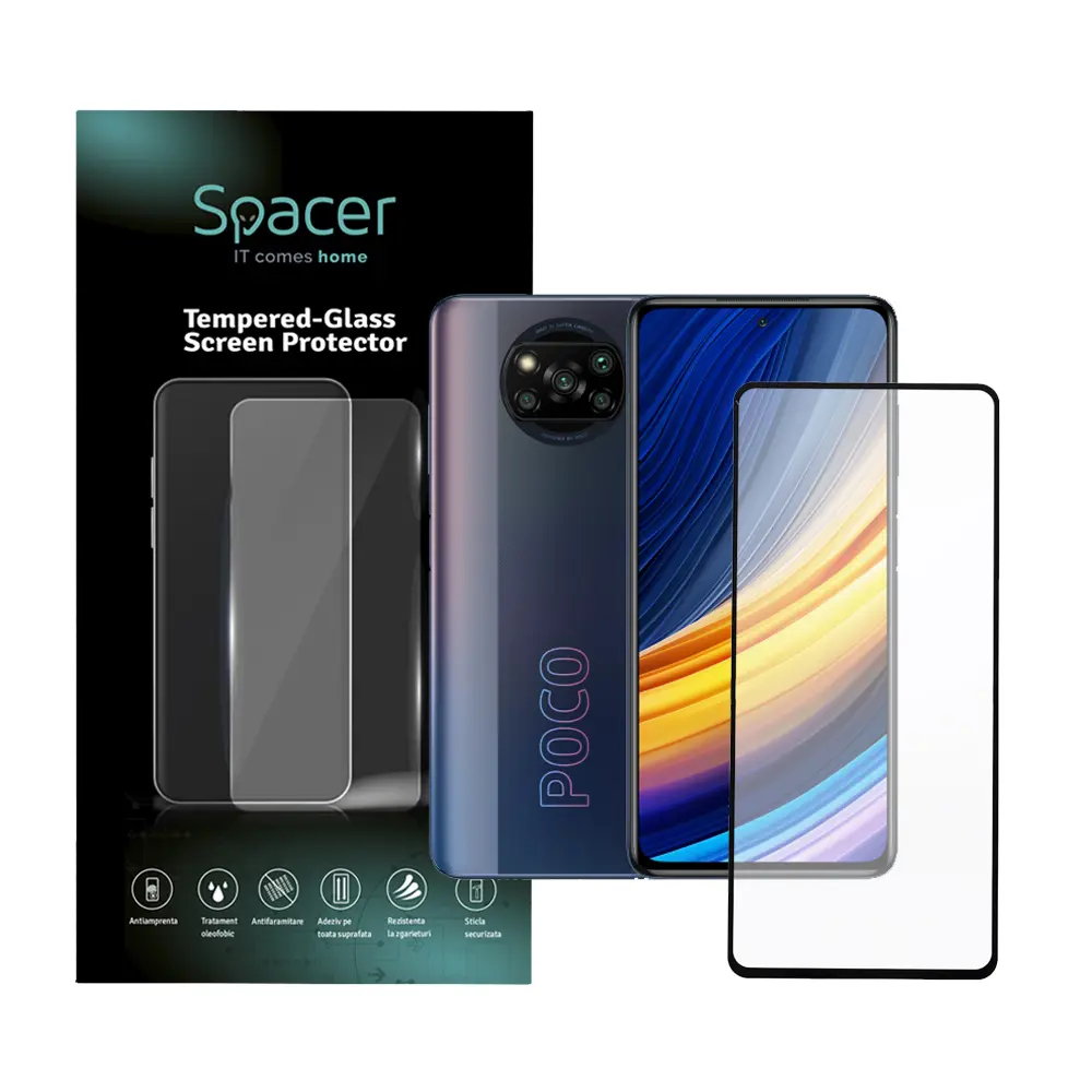 Folie sticlă Spacer Xiaomi Pocophone X3 Pro 5G 9D 9H