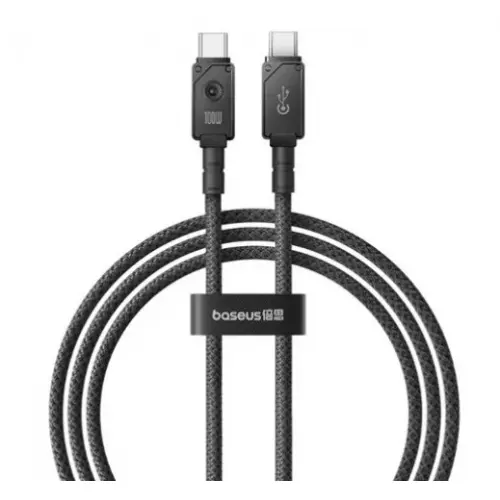Cablu Baseus Unbreakable Series, Incarcare rapida, USB-C la USB-C, 100W, 2m, Negru