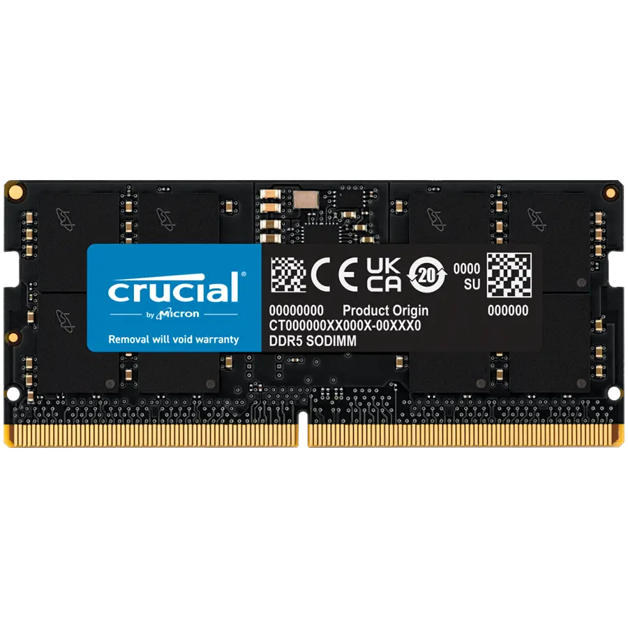 Memorie Crucial DDR5 – 32GB – 5600 – CL – 46 (1x 32 GB) single RAM (black, CT32G56C46S5) „CT32G56C46S5”