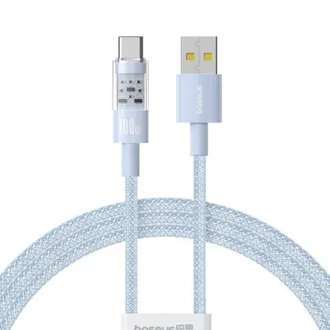 Cablu Baseus Gem USB la Type-C 100W 1m albastru