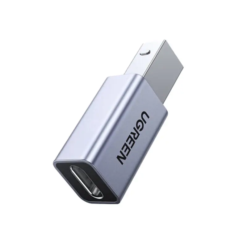 Adaptor UGREEN US382, tata USB-B la mama USB-C, Gri