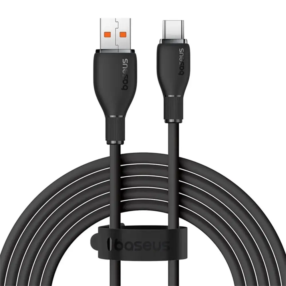 Cablu alimentare si date Baseus Pudding, Fast Charging Data Cable pentru smartphone, USB la USB Type-C 100W, 2m, negru