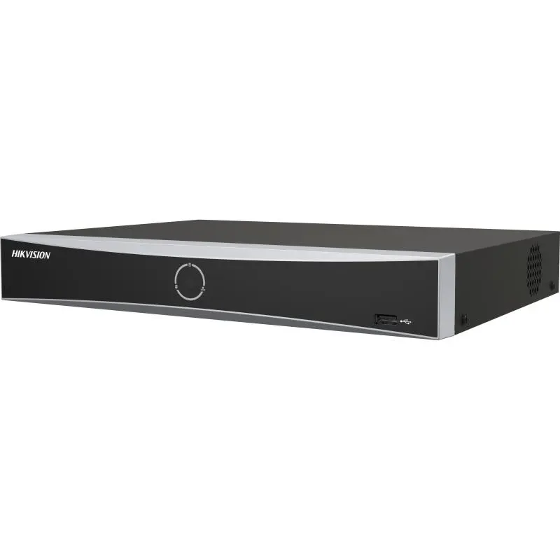 NVR Hikvision 4 canale DS-7604NXI-K1(D), 2-ch@12 MP or 4-ch@8 MP or 8- ch@4 MP or 16-ch@1080p, H.265+/H.265/H.264+/H.264, iesiri: HDMI/VGA, 1x SATA max 16TB pe HDD, alimentare: 12 VDC, 1.5 A, dimensiuni: 320 mm × 240 mm × 48 mm, greutate: 1kg