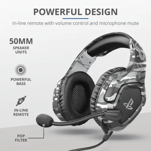 Căști gaming Trust GXT 488 Forze-G PS4 PS5 Gri