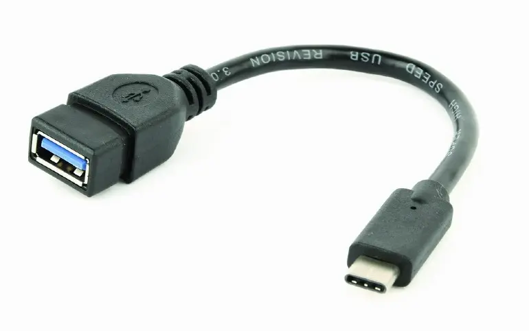 Cablu adaptor OTG Gembird A-OTG-CMAF3-01 20 cm negru
