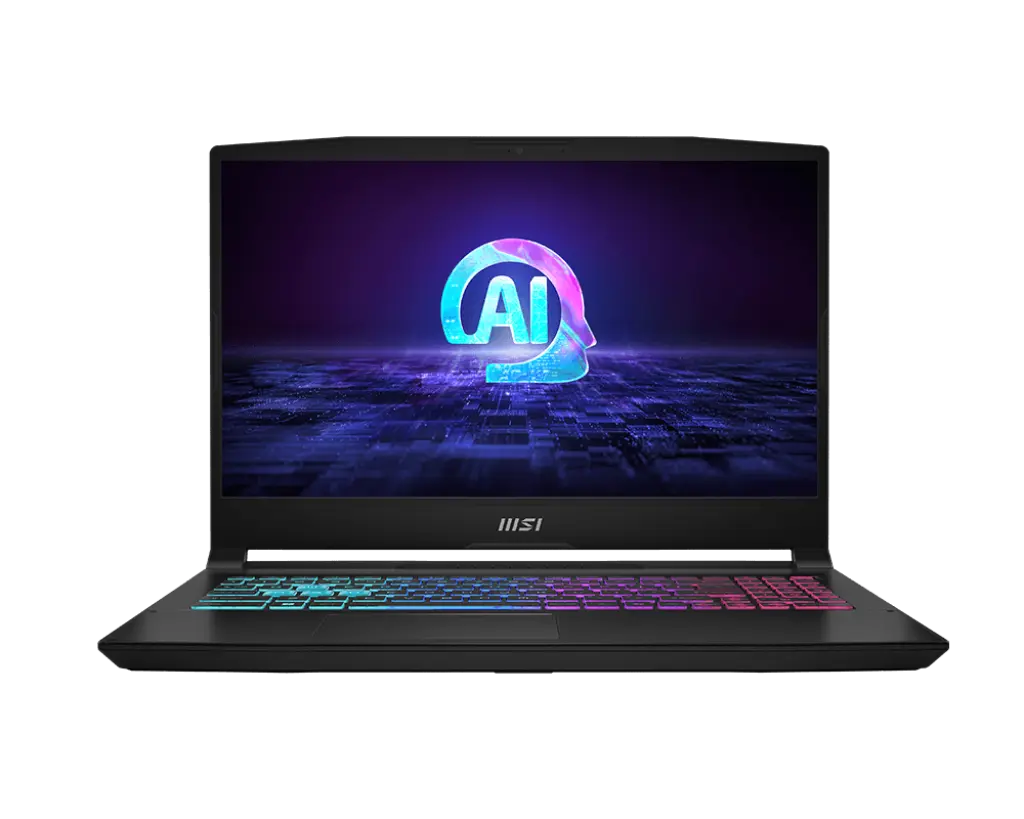 Laptop Gaming MSI Katana A15 AI B8VF-606XRO cu procesor AMD Ryzen™ 7 8845HS pana la 5.1GHz, 15.6″ Full HD, 144Hz, IPS, 16GB DDR5 RAM, 512GB SSD, NVIDIA GeForce RTX 4060 8GB GDDR6, No OS, Black