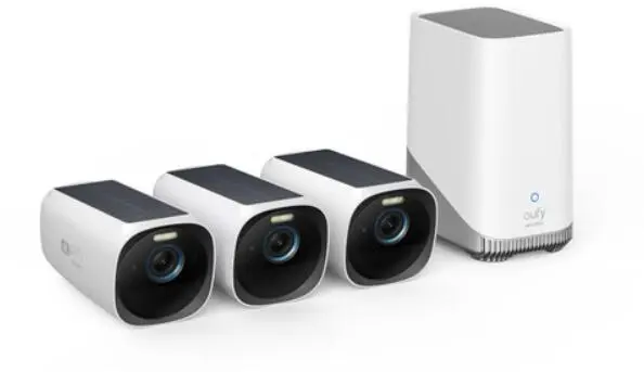Sistem supraveghere 3+1 Anker „eufyCam 3 S330”,4K Ultra HD,bullet,wireless,16GB extensibil cu HDD,int si ext,IR 8m,audio bidirectional,energie solara, „T88723W1” (timbru verde 2.4 lei)-194644111724